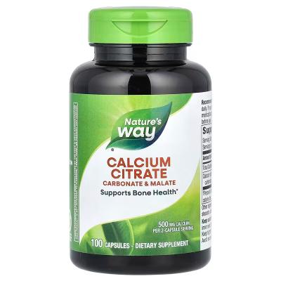 Цитрат кальция, Calcium Citrate, Nature's Way, 500 мг, 100 капсул (250 мг у капсуле)