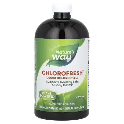 Жидкий хлорофилл, Liquid Chlorophyll, Nature's Way, 473,2 мл  