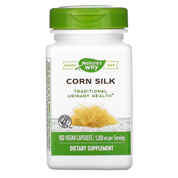 Кукурузные рыльца, Corn Silk, Nature's Way, 400 мг, 100 веганских капсул - Фото 1