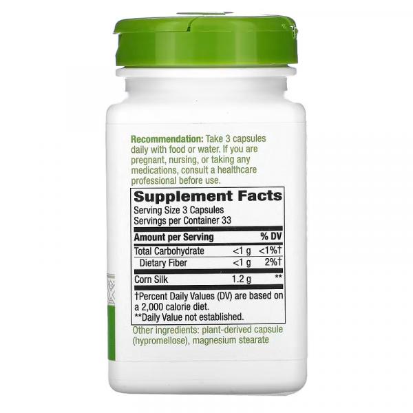 Кукурузные рыльца, Corn Silk, Nature's Way, 400 мг, 100 веганских капсул - Фото 2