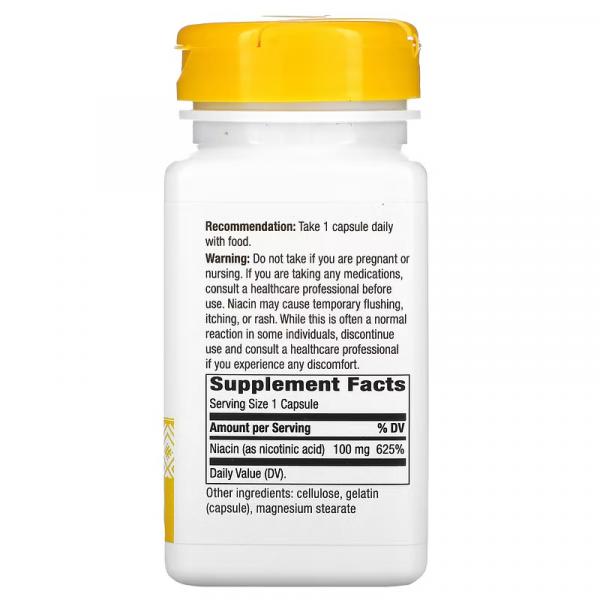 Ниацин (витамин В3), Niacin Vitamin-B3, Nature's Way, 100 мг, 100 капсул - Фото 2