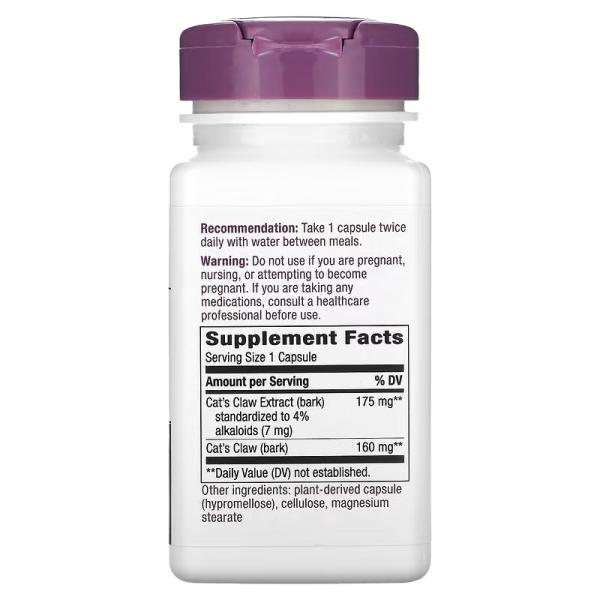 Кошачий коготь, Premium Extract Cat's Claw, Nature's Way, 175 мг, 60 вегетарианских капсул - Фото 2