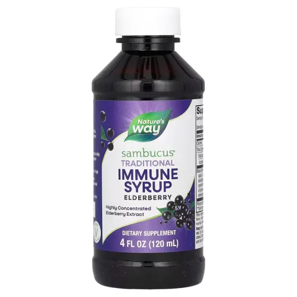 Стандартизированный экстракт бузины, оригинальный сироп, Sambucus, Nature's Way, 120 мл  - Фото 3