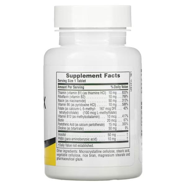 Комплекс витаминов группы B с рисовыми отрубями, B-Complex with Rice Bran, Nature's Plus, 90 таблеток - Фото 2
