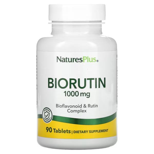 БіоРутин, Biorutin, NaturesPlus, 1000 мг, 90 таблеток - Фото 1