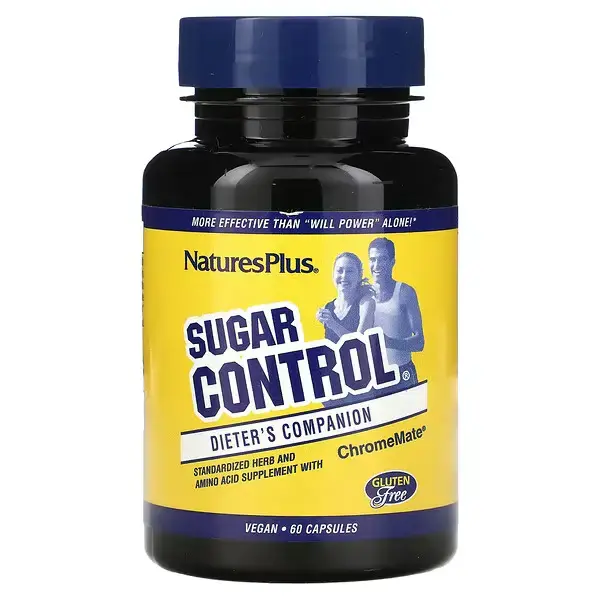 Блокатор Сахара, Sugar Control, Natures Plus, 60 веганских капсул  - Фото 1