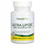 Ультра Липоевая, Ultra Lipoic, NaturesPlus, 60 мини-таблеток - Фото миниатюра 1
