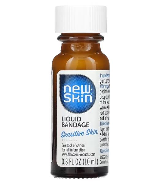 Рідка пов’язка/засіб для захисту шкіри, чутлива шкіра, Liquid Bandage Skin Protectant Sensitive Skin, New Skin, 10 мл - Фото 1