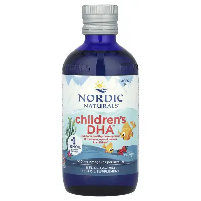 Жидкая омега 3 для детей, Children's DHA, Nordic Naturals, клубника, 237 мл 