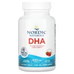 ДГК, зі смаком полуниці, DHA, Nordic Naturals, 90 желатинових капсул - Фото миниатюра 1
