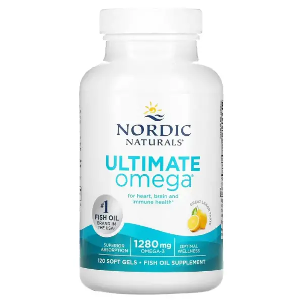 Рыбий жир, со вкусом лимона, Ultimate Omega, Nordic Naturals, 1280 мг, 120 капсул - Фото 3