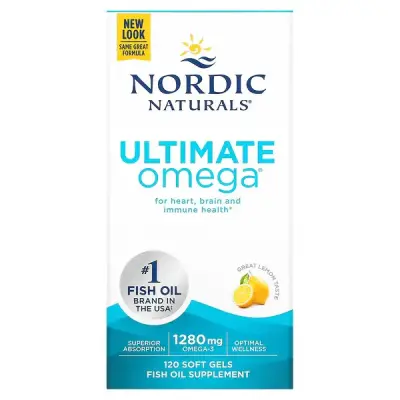 Рыбий жир, со вкусом лимона, Ultimate Omega, Nordic Naturals, 1280 мг, 120 капсул