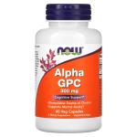 Альфа-ГФХ, Alpha-GPC, NOW Foods, 300 мг, 60 растительных капсул - Фото миниатюра 1