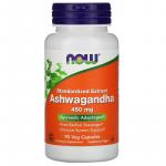 Ашвагандха, Ashwagandha, Now Foods, 450 мг, 90 капсул - Фото миниатюра 1