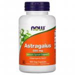 Астрагал, Astragalus, NOW Foods, 500 мг, 100 растительных капсул - Фото миниатюра 1