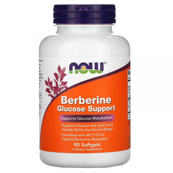 Берберин и глюкоза, Berberine Glucose Support, NOW Foods, 90 капсул - Фото 1