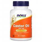 Касторовое масло, Castor Oil, NOW Foods, 650 мг, 120 мягких таблеток - Фото миниатюра 1
