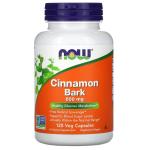 Кора корицы, Cinnamon Bark, NOW Foods, 600 мг, 120 растительных капсул - Фото миниатюра 1