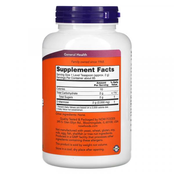 D-манноза, чистый порошок, D-Mannose Pure Powder, NOW Foods, 170 г - Фото 2