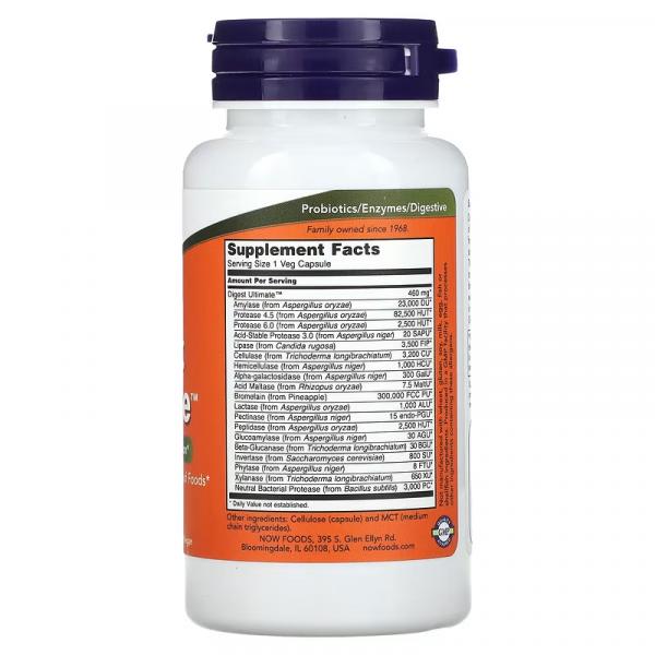 Підтримка травлення, Digest Ultimate, NOW Foods, 60 рослинних капсул - Фото 2