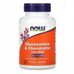 Glucosamine & Chondroitin with MSM, Now Foods, 90 капсул - Фото миниатюра 1