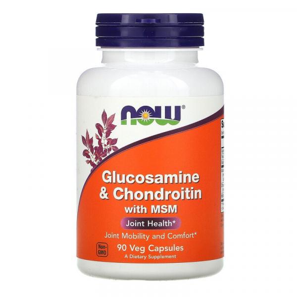 Glucosamine & Chondroitin with MSM, Now Foods, 90 капсул - Фото 1