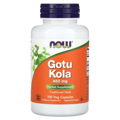 Готу кола, Gotu Kola, NOW Foods, 450 мг, 100 рослинних капсул