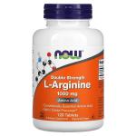 Аргинин, L-Arginine, Now Foods, 1000 мг, 120 таблеток  - Фото миниатюра 1