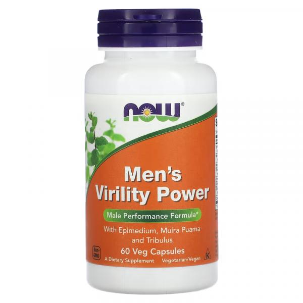 Чоловіче здоров'я, Men's Virility Power, NOW Foods, 60 рослинних капсул - Фото 1