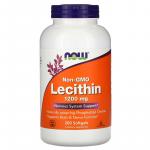 Лецитин без ГМО, Non-GMO Lecithin, NOW Foods, 1200 мг, 200 капсул - Фото миниатюра 1