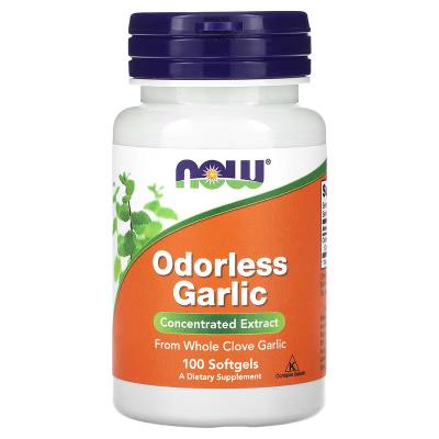 Концентрированный экстракт чеснока без запаха, Odorless Garlic Concentrated Extract, NOW Foods, 100 капсул