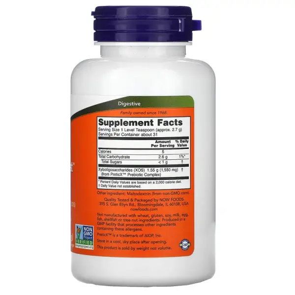 Пребиотики (бифидобактерии), порошок, Prebiotic Bifido Boost Powder, NOW Foods, 85 г - Фото 2
