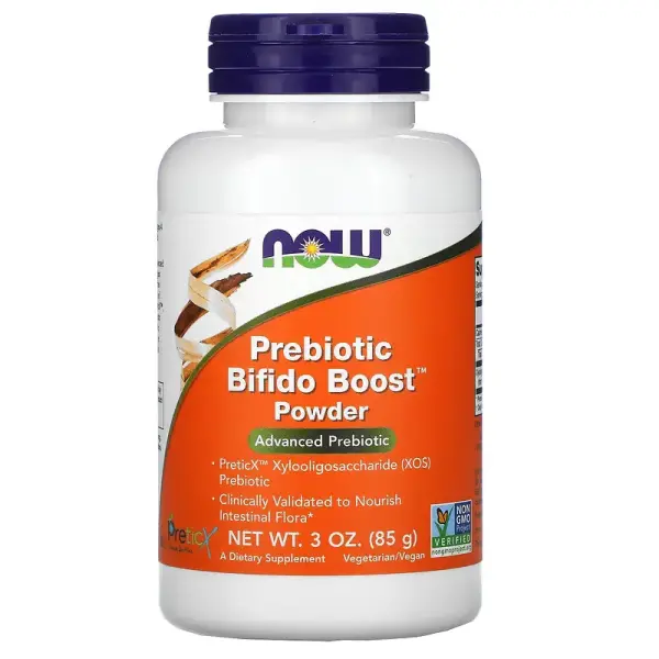 Пребиотики (бифидобактерии), порошок, Prebiotic Bifido Boost Powder, NOW Foods, 85 г - Фото 1