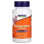 Натуральный ресвератрол, Resveratrol, Now Foods, 200 мг, 60 капсул - Фото миниатюра 1