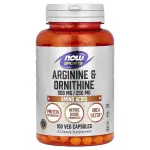 Аргинин и орнитин, Arginine & Ornithine, Now Foods, Sports, 500 мг/250 мг, 100 вегетарианских капсул - Фото миниатюра 1