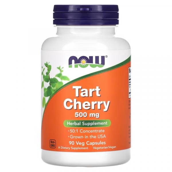Вишня, Tart Cherry, NOW Foods, 500 мг, 90 вегетарианских капсул - Фото 1