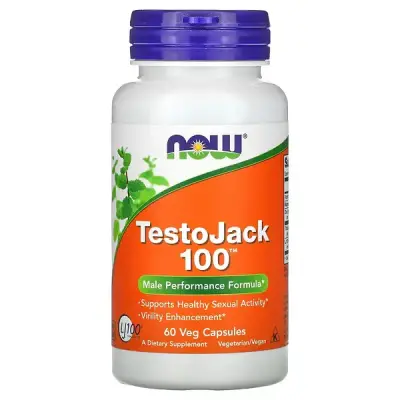 Репродуктивное Здоровье Мужчин ТестоДжек, TestoJack 100, Now Foods, 60 капсул 