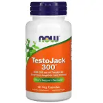 Тонгкат али, TestoJack 300, Now Foods, репродуктивное здоровье мужчин, 300 мг, 60 вегетарианских капсул - Фото миниатюра 1