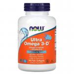 Ультра Омега 3-Д, Ultra Omega 3-D, Now Foods, 90 желатиновых капсул - Фото миниатюра 1
