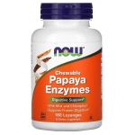 Пищеварительные ферменты папайи, Papaya Enzymes, Now Foods, 180 леденцов  - Фото миниатюра 1