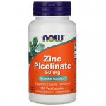 Піколінат цинку, Zinc Picolinate, Now Foods, 50 мг 120 капсул - Фото миниатюра 1