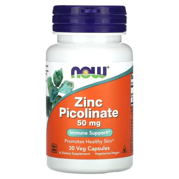 Пиколинат цинка, Zinc Picolinate, Now Foods, 50 мг, 30 капсул - Фото 1