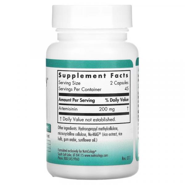 Артемизинин, Artemisinin, Nutricology, 90 вегетарианских капсул - Фото 2