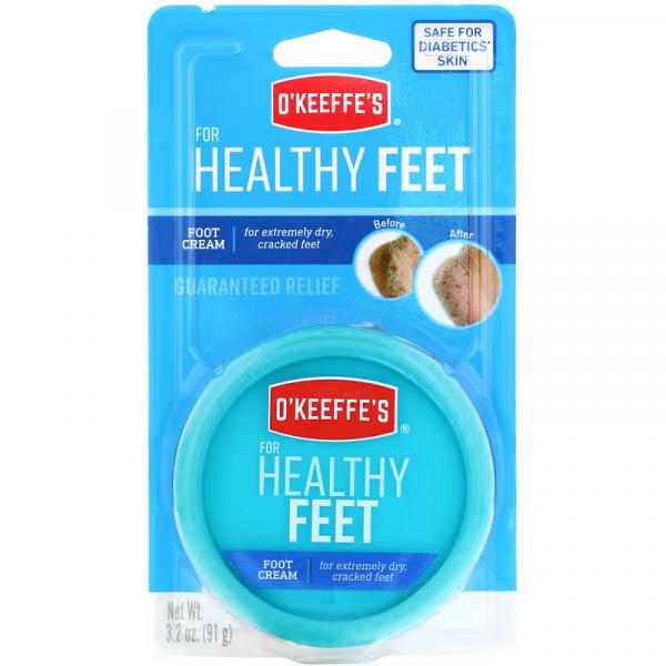 Крем для здоровья ног, For Healthy Feet Foot Cream, O'Keeffe's, 91 г (3,2 унции) - Фото 2