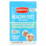Здоровые ноги, интенсивно увлажняющая маска для ног, без запаха, Healthy Feet, Intensive Moisturizing Foot Mask, Unscented, O'Keeffe's, 1 пара - Фото миниатюра 1