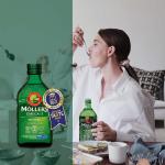 Жидкий рыбий жир (Омега 3) с печени трески c витаминами А, Е, Д3, без вкуса, Omega-3 Cod Liver with vitamins A, E,  D3 Fruit, Mollers Tran Norweski, 250 мл  - Фото миниатюра 7