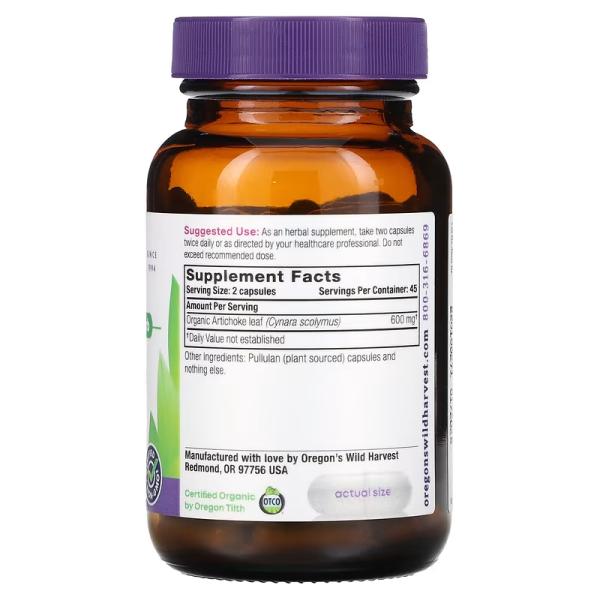 Артишок, Artichoke, Oregon's Wild Harvest, 90 веганских капсул - Фото 2