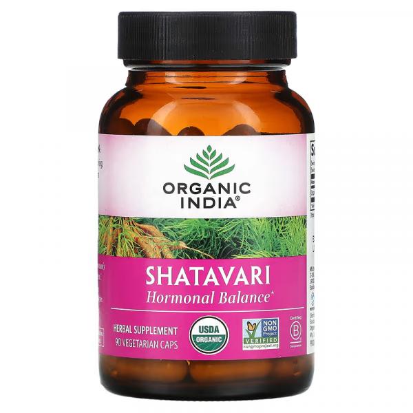 Шатаварі, Shatavari, Organic India, 90 вегетаріанських капсул - Фото 1