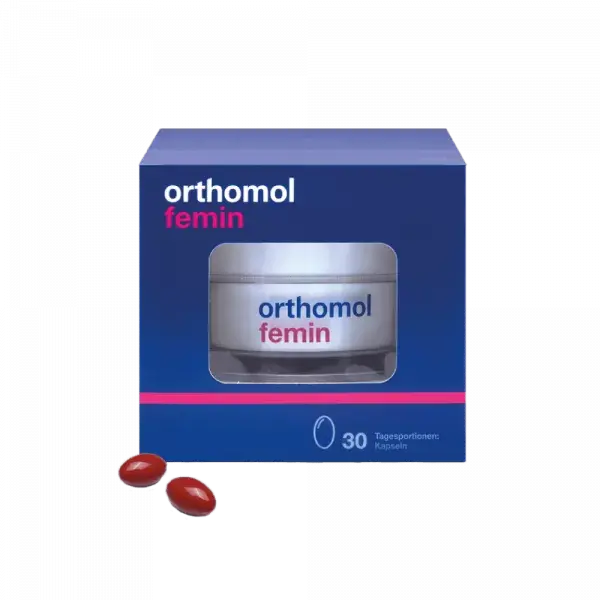 Комплекс витаминов при менопаузе Ортомол, Femin, Orthomol, 60 капсул - Фото 1