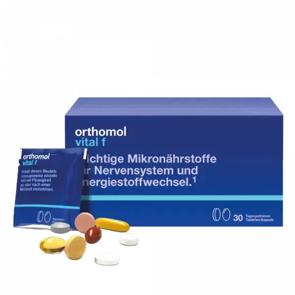 Комплекс витаминов для женщин Ортомол, Vital F, Orthomol, 30 пакетиков с капсулами - Фото 1